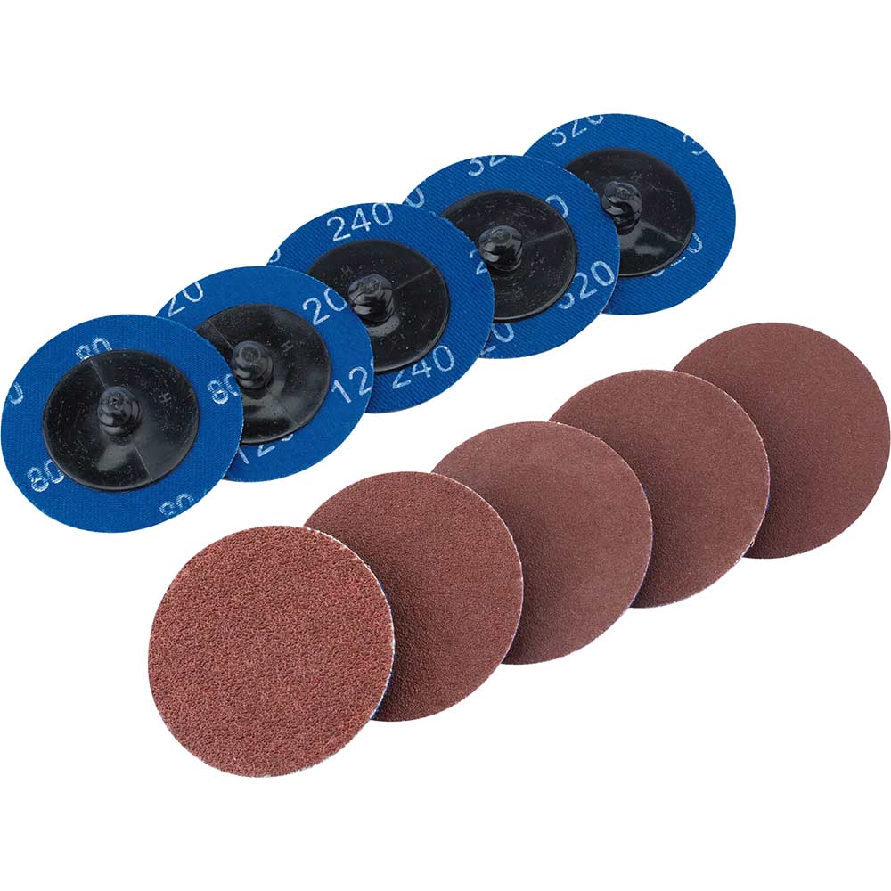 Draper 50mm Diameter Aluminium Oxide Sanding Disc