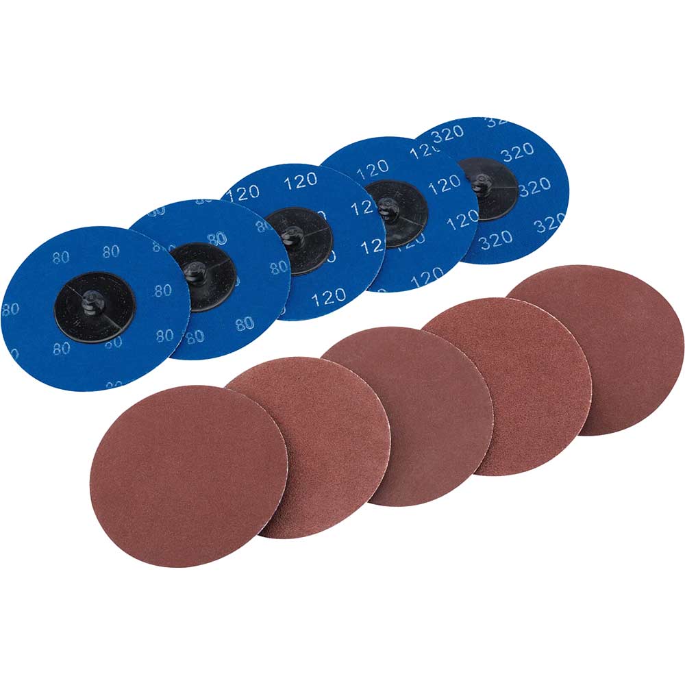 Draper 50mm Diameter Aluminium Oxide Sanding Disc