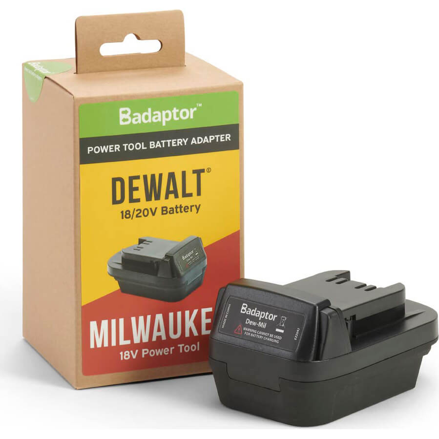 Badaptor Battery Adaptor DeWalt 18v Battery to Milwaukee Power Tools