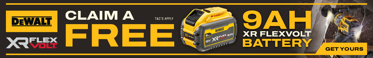 DeWalt FlexVolt Free 9Ah Battery Redemption DeWalt FlexVolt Free 9Ah Battery Redemption