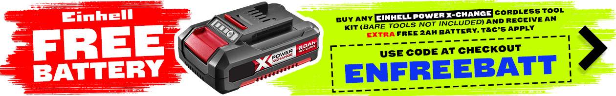 FREE Battery With Any Einhell Cordless Tool Kit