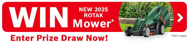 Win a Bosch UNIVERSALROTAK 34-410 Rotary Lawnmower Worth £130 Win a Bosch UNIVERSALROTAK 34-410 Rotary Lawnmower Worth £130