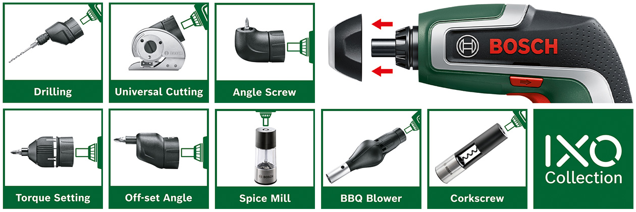 Bosch IXO Attachments Adaptors