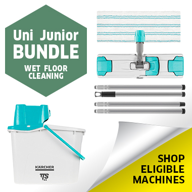 Free Karcher Uni Junior 
Wet Floor Cleaning Bundle Karcher Free Cleaning Bundle Uni Junior Wet Floor