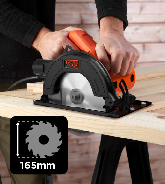 A well-rounded option for DIY projects. Black Decker CS1200 Circular Saw 165mm 1200 watt motor