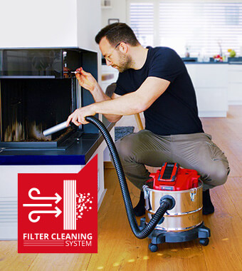 Einhell TE-AV-18-15-Li 18v Cordless Ash Vacuum Cleaner fine dust suction Metal-reinforced Stainless Steel blowing function