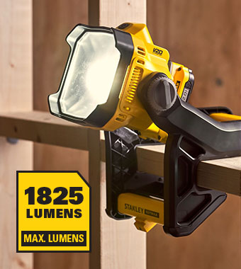 Provides 1825 LED lumens of light for increased visibility and clarity when working in low light environments