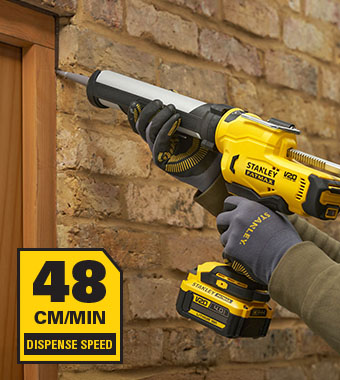 Stanley FatMax V20 18v Cordless Caulking Gun Variable speed SFMCE600