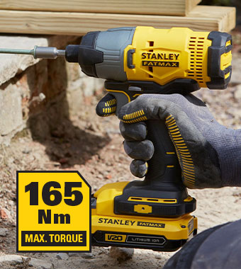 Features a powerful motor delivering up to 165Nm of torque for efficient driving of large fasteners and other high torque applications