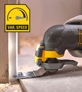 Variable speed for maximum control across a variety of applications and materials