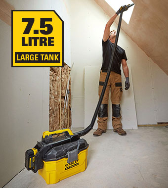Large 7.5 litre tank: for less
emptying and increased productivity. Large 7.5 litre tank: for less emptying and increased productivity