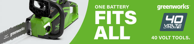 One Battery Fits All
Greenworks 40 Volt Cordless Tools Greenworks GD40CS15 40v Cordless Digipro Chainsaw 375mm