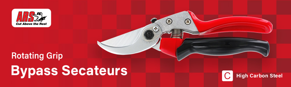 ARS VS-XR
Single Hand Locking
Rotating Grip Bypass Secateurs ARS VSXR Single Hand Locking Rotating Grip Bypass Secateurs
