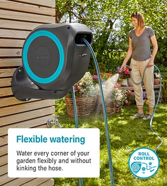 Gardena 18600-20 Wall-mounted RollUp Hose Box Reel 15m RollControl