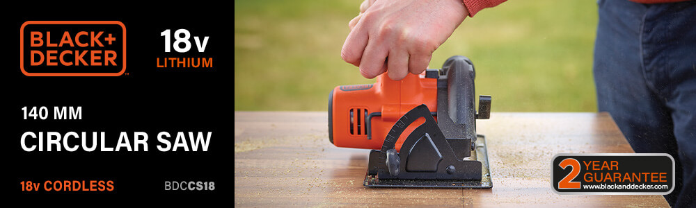 Black and Decker BDCCS18
18v Cordless Circular Saw 140mm Black Decker BDCCS18 18v Cordless Circular Saw 140mm