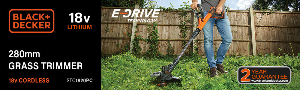 Black Decker STC1820PC 18v Cordless Grass Trimmer 280mm