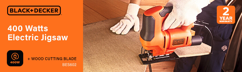 Black and Decker BES602
400W Electric Jigsaw Black Decker BES602 Electric Jigsaw 400W