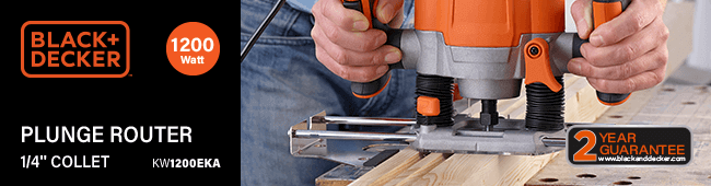 Black Decker KW1200EKA Plunge Router