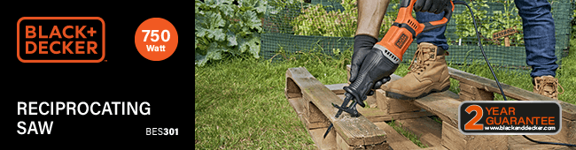 Black & Decker
Reciprocating Saw
BES301 Black Decker BES301 Reciprocating Saw