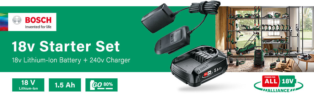 Bosch 18v Cordless Li-ion PBA Battery
1.5ah and AL 1810 CV Charger Pack Bosch Li-ion Battery PBA 1.5ah AL 1810 Charger Pack 18v Cordless