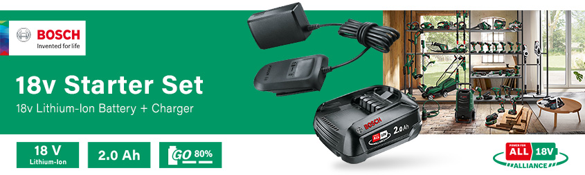 Bosch PowerForAll Li-ion Battery PBA 2ah AL-1810-CV Charger Pack 18v Cordless