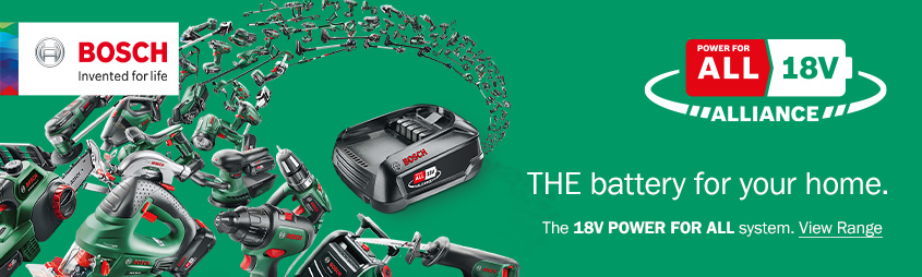Bosch 18v PowerForAll Cordless Battery System
The battery for your home DIY, Household, Garden. Bosch EasyChain 18v PowerForAll Cordless Battery System
