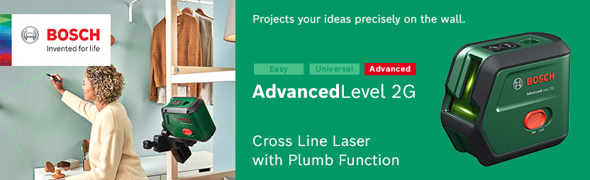 Bosch ADVANCEDLEVEL 2G Cross Line Green Laser Level Bosch ADVANCEDLEVEL 2G Cross Line Green Laser Level 0603663g00
