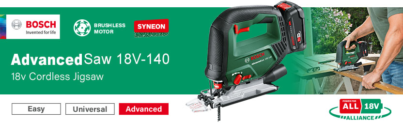 Bosch ADVANCEDSAW 18V-140 P4A PowerForAll 18v Cordless Jigsaw