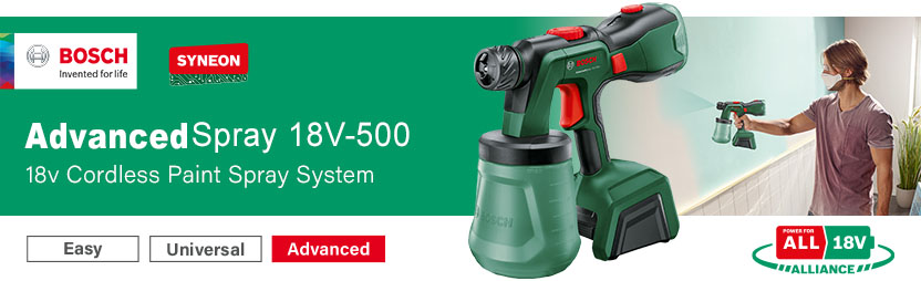 PowerForAll Bosch ADVANCEDSPRAY 18V-500 P4A 18v Cordless Paint Spray System