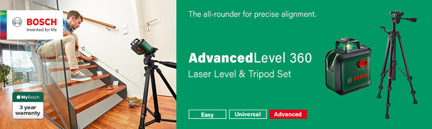 Bosch 0603663B07 AdvancedLevel 360 Green Line Laser Level Tripod Set