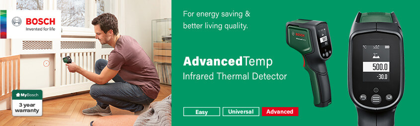 Bosch AdvancedTemp
Infrared Thermal Detector and Thermometer Bosch 0603683200 AdvancedTemp Infrared Thermal Detector Laser Thermometer