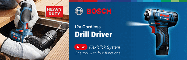 Bosch GSR 12V Cordless Flexiclick Drill Driver