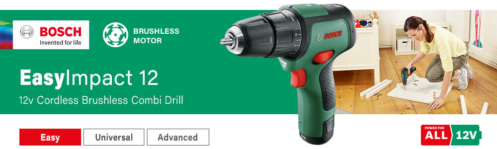 Bosch EASYIMPACT 12v Cordless Brushless Combi Drill Bosch EASYIMPACT 12v Cordless Brushless Combi Drill