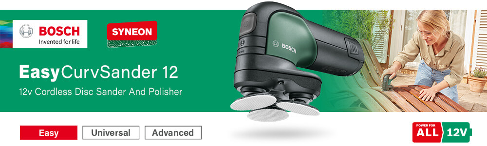 Bosch EasyCurvSander 12v Cordless Adaptable Sander Pale Green