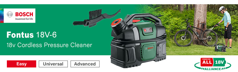 Bosch FONTUS 18V-6 Power For All Alliance 18v Cordless Pressure Washer and Bicycle Cleaner
