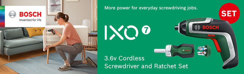Bosch IXO VII 3.6v Cordless Screwdriver Ratchet Set
