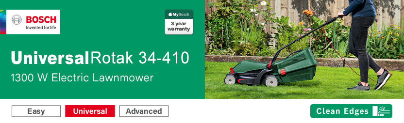 Bosch UNIVERSALROTAK 34-410 Rotary Lawnmower 340mm