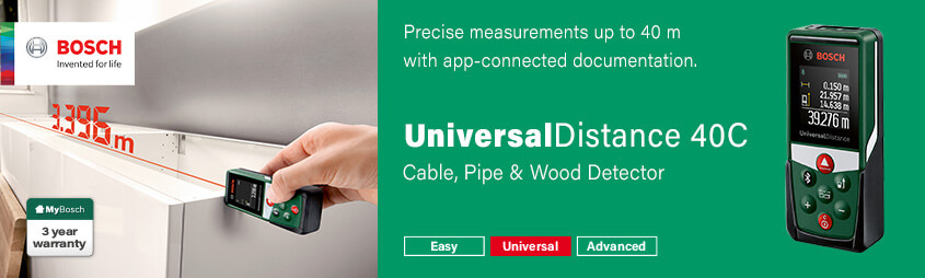 Bosch UniversalDistance 40C
Laser Distance Measure Bosch 0603672101 UniversalDistance 40C Laser Distance Measure