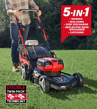 Einhell GE-CM 36-47 S HW Li 36v Cordless Brushless motor Self Propelled Lawnmower 470mm cutting height adjustment Vortex Technology Deck