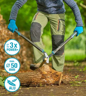 Gardena 12051-20 EnergyCut Pro L Green Wood Pruning Lopper Lightweight ErgoTec Aluminium PowerCoated 50mm