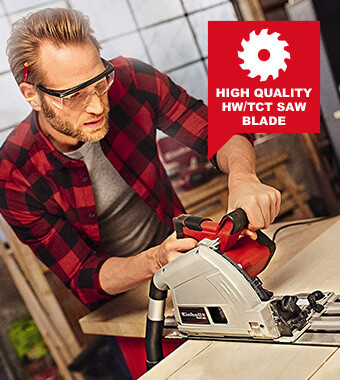 High-grade carbide blade for clean cuts. Einhell TE-PS 165 Plunge Saw carbide blade