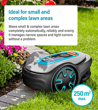 Ideal for small and
complex lawn areas
The GARDENA SILENO minimo mows small and complex
lawn areas completely automatically, reliably and
evenly. It manages narrow spaces and tight
corners without a problem. The charging station
can also be set up flexibly with no hassle. Gardena 1520128 SILENO Minimo Robotic Automatic Lawnmower Charging Station