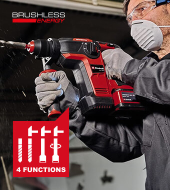 Einhell TP-HD-18-26-Li-BL 18v Cordless Brushless SDS-Plus Drill PurePOWER Drilling hammer chiselling
