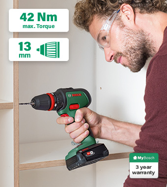 Incredibly simple-to-use drill driver
offers extensive versatility. Bosch AdvancedDrill 18 18v Cordless Drill Driver brushless motor QuickSnap interface