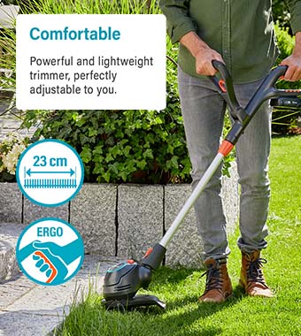 Lightweight, ergonomic design
for comfortable handling. Lightweight, ergonomic design for comfortable handling
