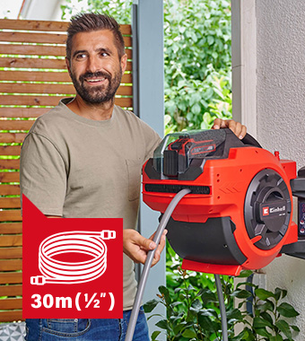 Einhell GE-HR-18-30-Li 18v Cordless Hose Reel wall mounting
