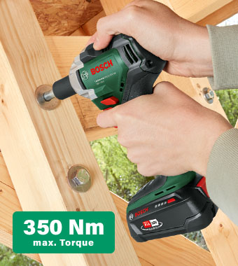 Bosch UNIVERSALIMPACTDRIVE 18V-350 18v brushless Cordless 1/2inch square drive 350 Nm torque Impact Wrench