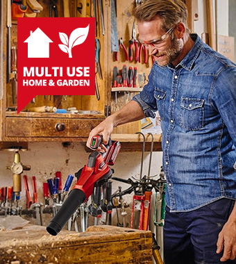 Einhell GE-UB-18-250-Li-E 18v Cordless Leaf Blower multifunction compact workshop grill ignition aid Electronic speed control