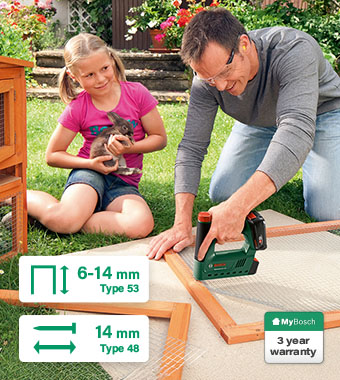 Bosch UniversalTacker 18V-14 Cordless P4A Nail Tacker Stapler Push Release System