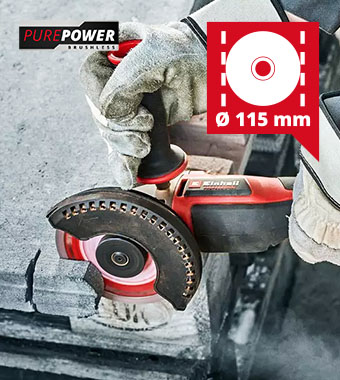 Einhell Professional AXXIO 18/115 18v Brushless Angle Grinder
